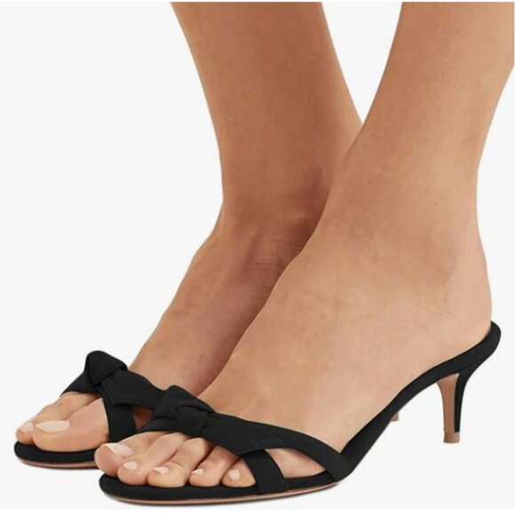 FSJ Black Women's Sandals - Picture 1 of 8